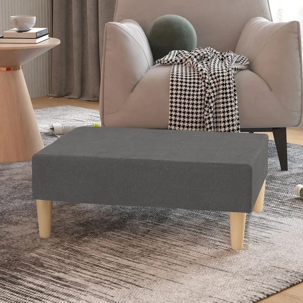 vidaXL Apoio de pés tecido 78x56x32 cinzento-claro