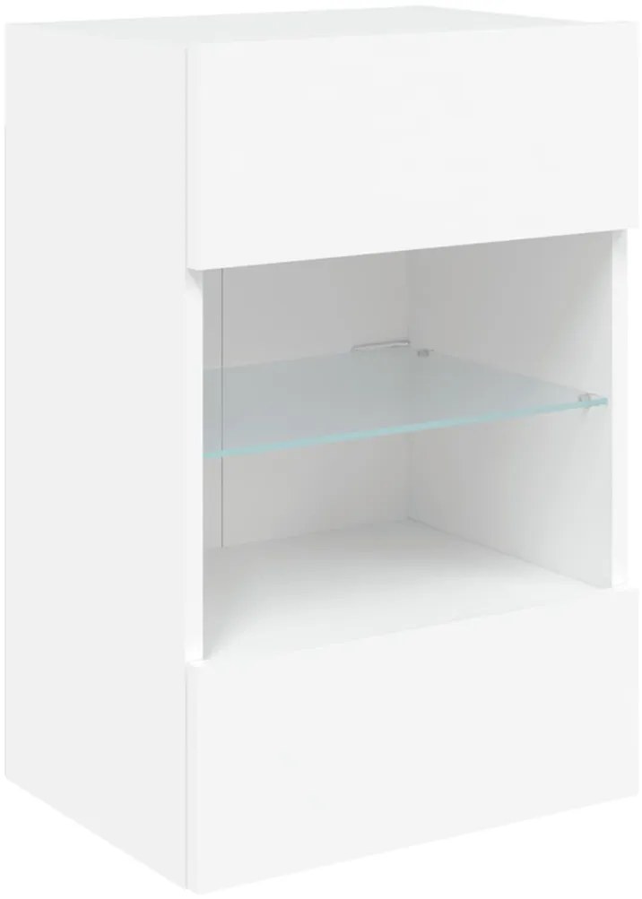 Móvel de parede para TV com luzes LED 40x30x60,5 cm branco