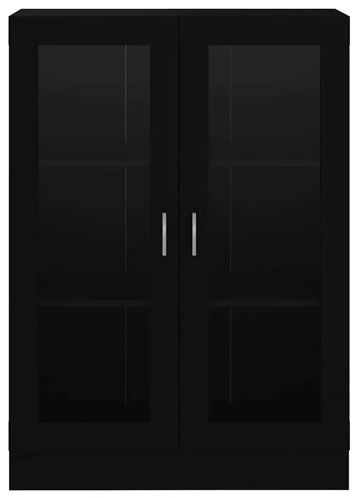Armário vitrine 82,5x30,5x115 cm derivados de madeira preto