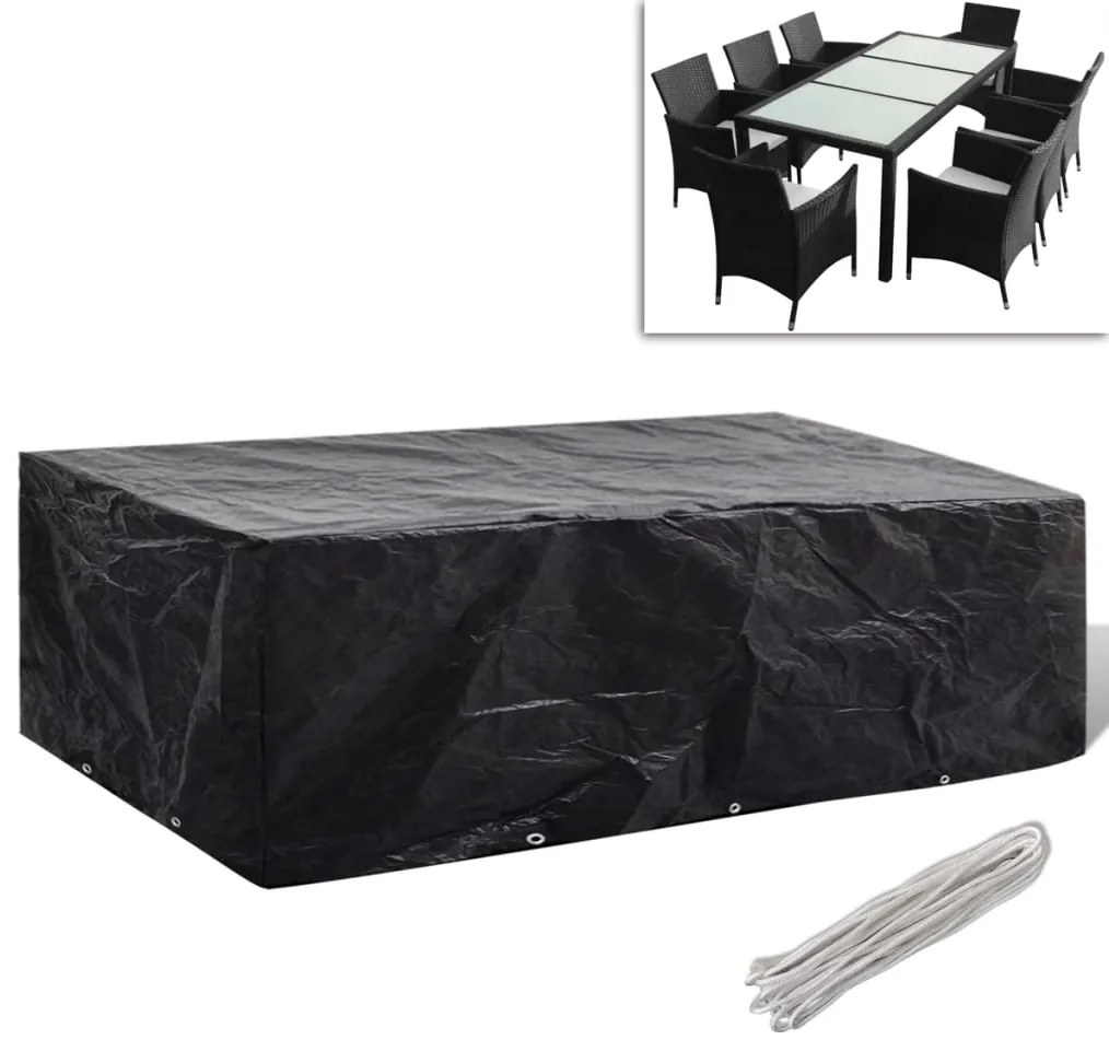 vidaXL Capa para mobiliário de jardim com 8 ilhós 300x140x90 cm