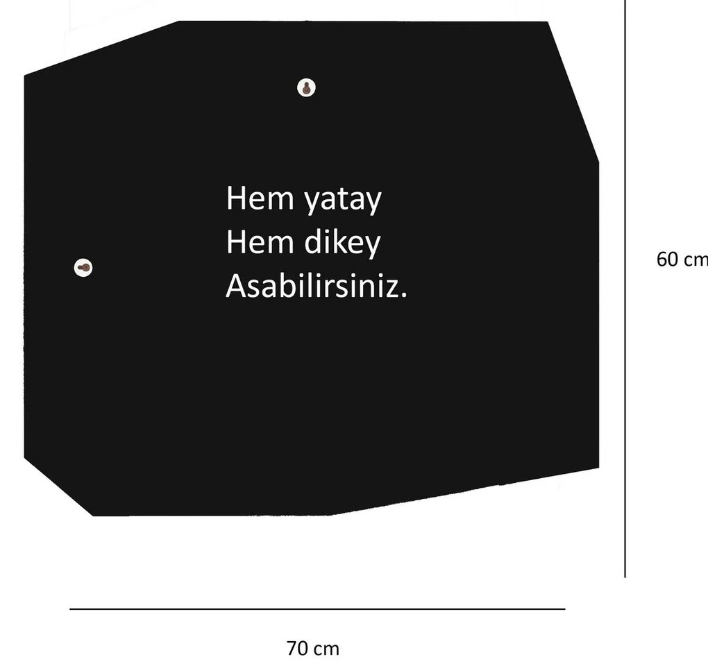 Espelho Decorativo Quartz – Preto – 70cm x 60cm x 2cm
