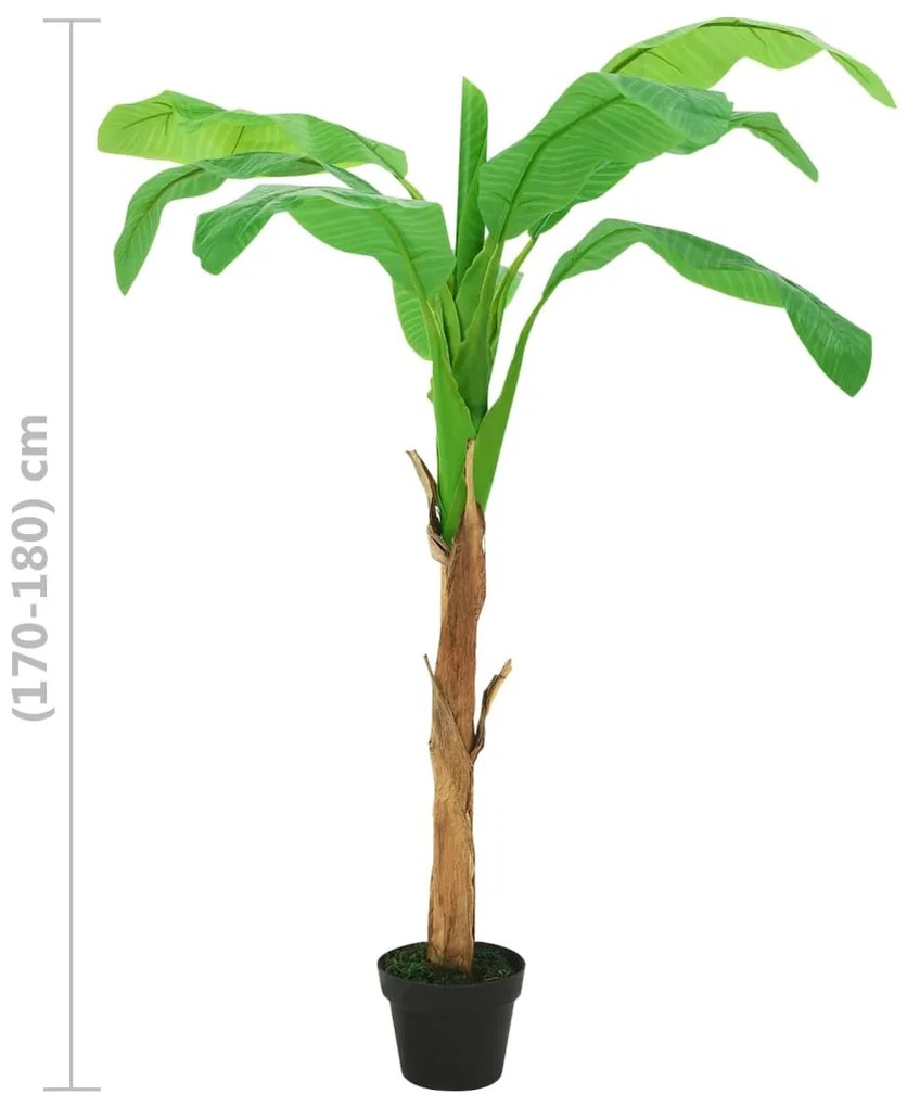 Árvore bananeira artificial com vaso 180 cm verde