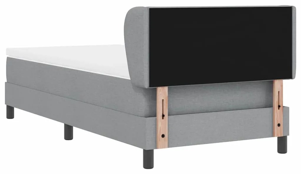 Cama Box com Colchão vidaXL Cinza Claro 90x190 cm Tecido
