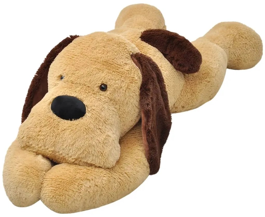 80143 vidaXL Cão de peluche castanho 120 cm