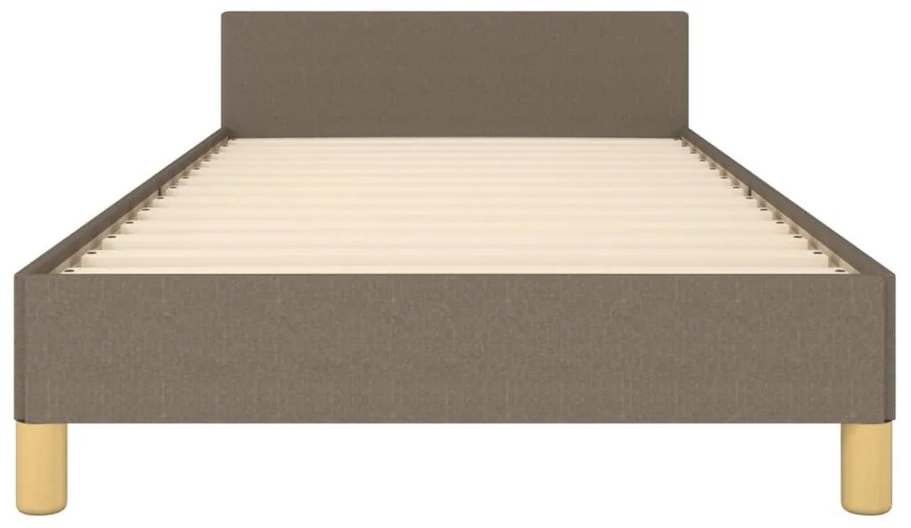 Estrutura de cama sem colchão 90x190 cm tecido cinzento