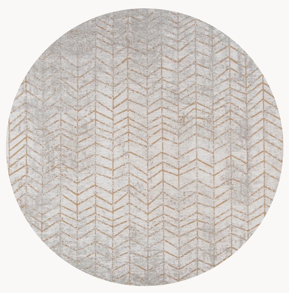 Tapete redondo lavável em jacquard para interior e exterior Jacob's Ladder