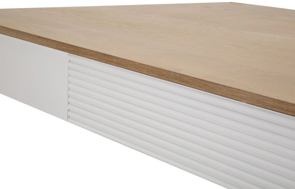 MESA DE JANTAR MATERA 180X90X80 CM BRANCO E CASTANHO
