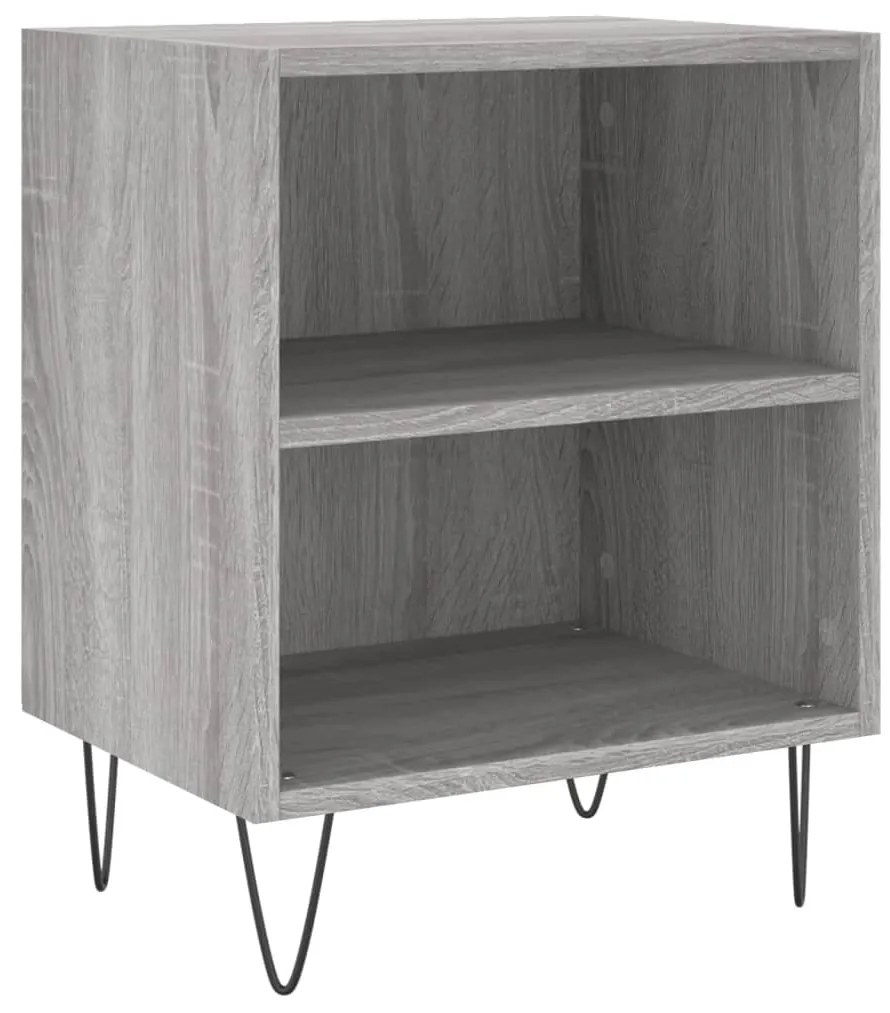 Mesas cabeceira 2pcs 40x30x50 cm derivados madeira cinza sonoma