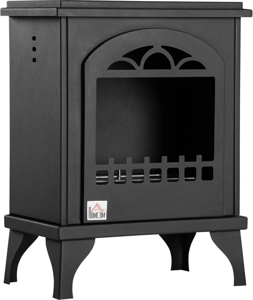 HOMCOM Lareira Bioetanol 7000 BTU Tanque 12 L Tempo Combustão 3H Interiores 20-25 m² Design Moderno 41x25x54 cm Preto | Aosom Portugal
