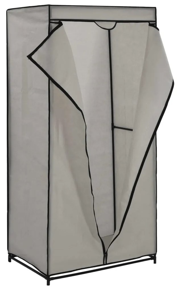 Roupeiros 2 pcs 75x50x160 cm cinzento