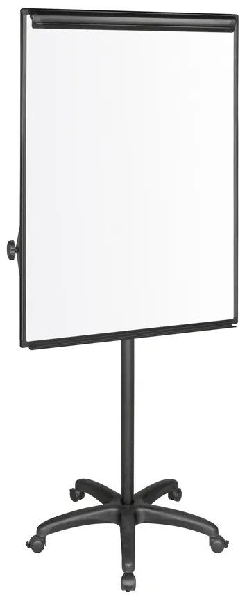 Quadro Branco Tripé 70x100cm Flip Chart com Rodas Classic Preto