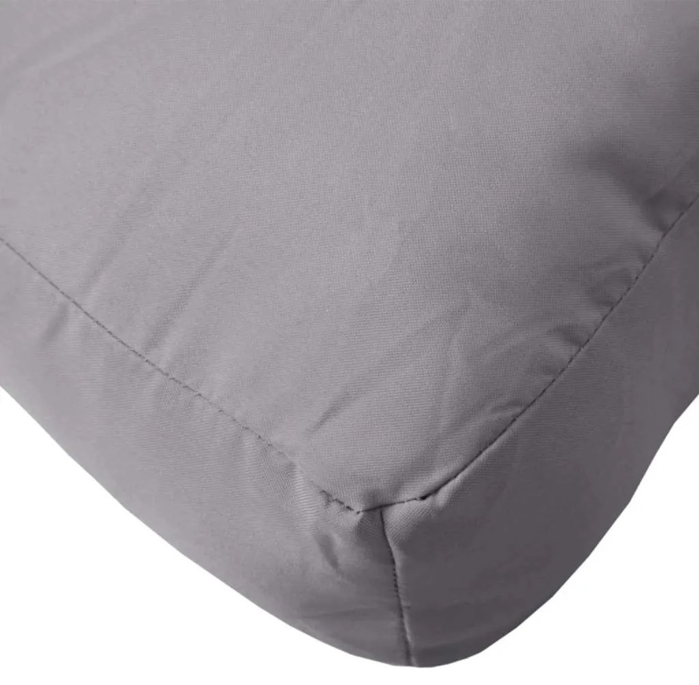Almofadões p/ móveis de paletes 2 pcs tecido oxford cinzento