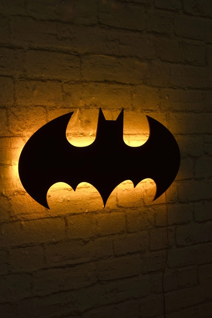 Iluminação Decorativa LED Batman – Amarelo – 50 x 25 cm