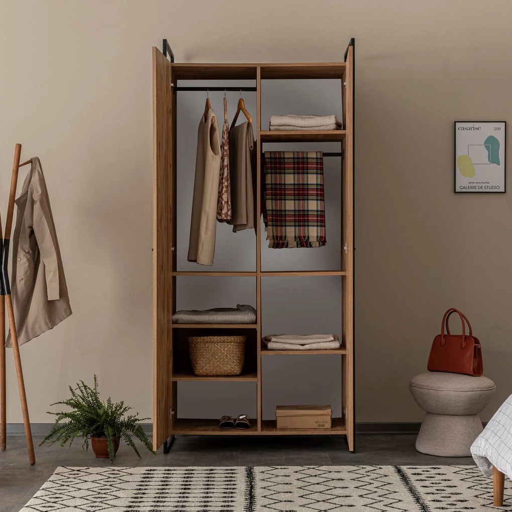 Guarda-roupa Dynamic – Pinho Atlântico – 104 x 225 x 52 cm