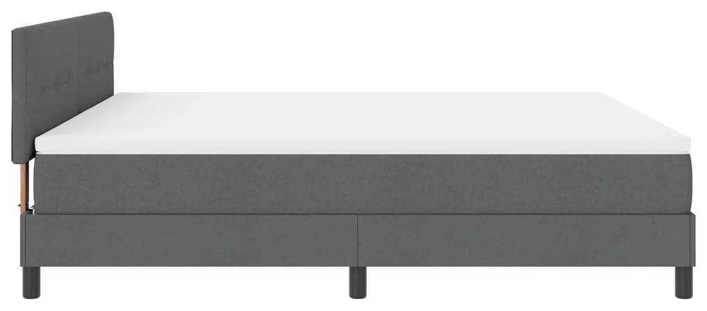 Cama Box com Colchão Cinza Escuro 180x200 cm Tecido