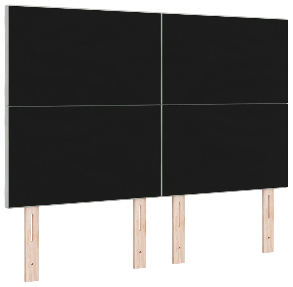 Cabeceira Design de Blocos de Diamante Cinza Claro 160 cm Veludo
