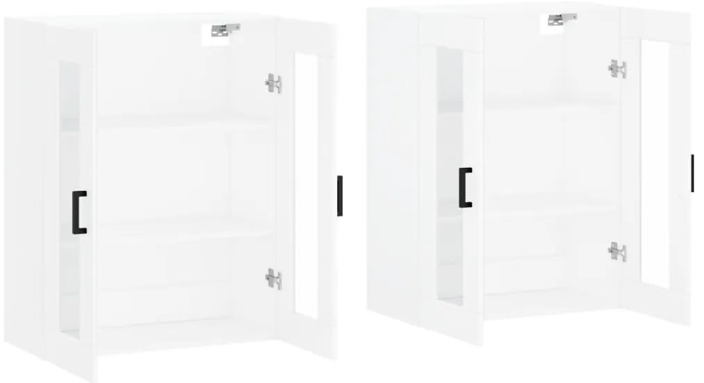Móveis de parede 2 pcs derivados de madeira branco