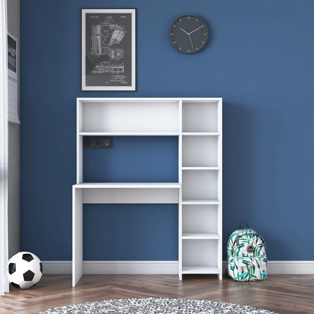 Secretária de Estudo HA104 – Branco – 113,2x141,8x40 cm