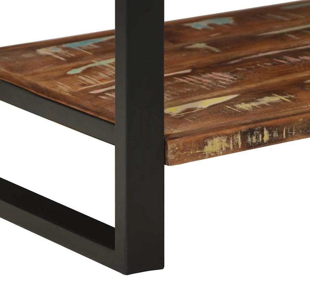 Suporte para roupas 80x40x190 cm madeira reciclada maciça