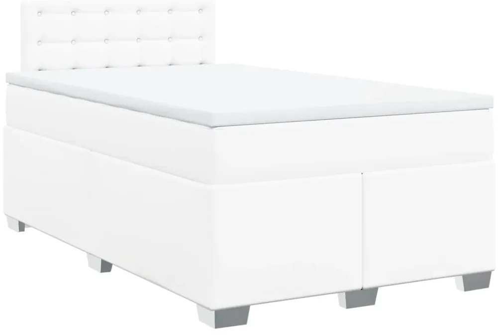 Cama com Molas/Colchão e Luzes Led - 120x200 cm -  Couro Artificial Br