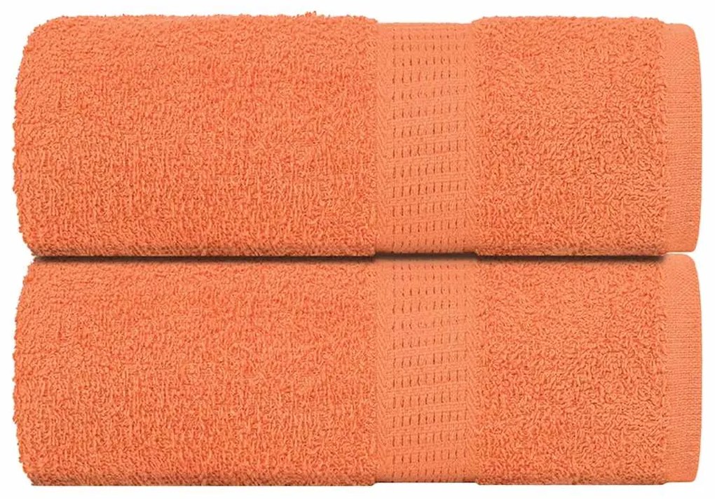 Toalhas de mãos 2 pcs 30x30 cm 360 gsm 100% algodão laranja