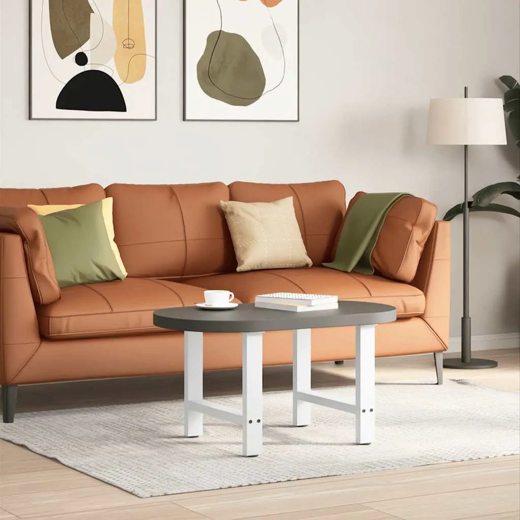 vidaXL Pés para mesa de centro , brancos, 2 peças, 50x (42-43) cm, aço