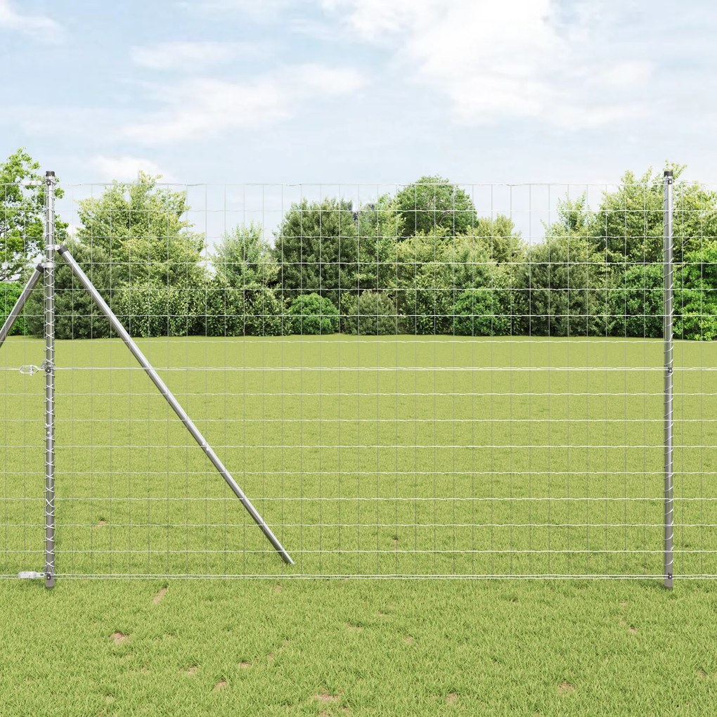 vidaXL Cerca Euro 1,5x10 m Aço Galvanizado