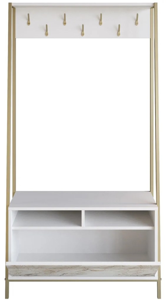 Hall Stand Devin – Branco – 94x180x35,3 cm