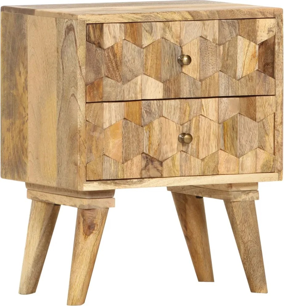 vidaXL Mesa de cabeceira 40x30x50 cm madeira de mangueira maciça