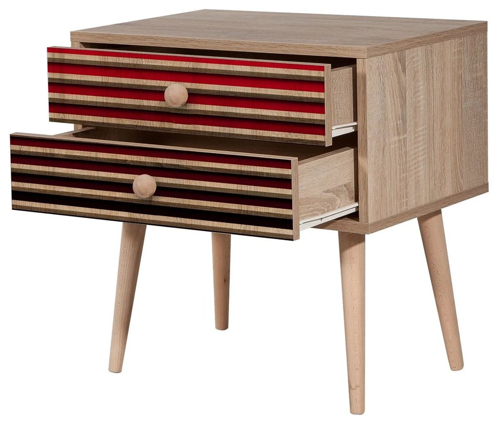 Mesa de Cabeceira Two – Carvalho Sonoma – 60 x 61 x 40 cm