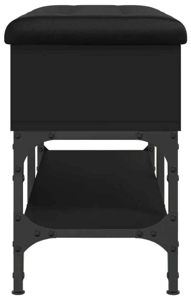 Banco sapateira 82x32x45 cm derivados de madeira preto