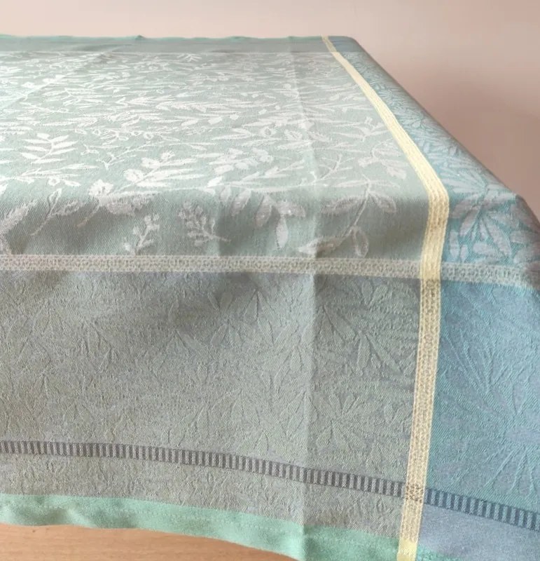 Toalha de Mesa de 1x1 metro 50% algodão 50% linho desenho em jacquard