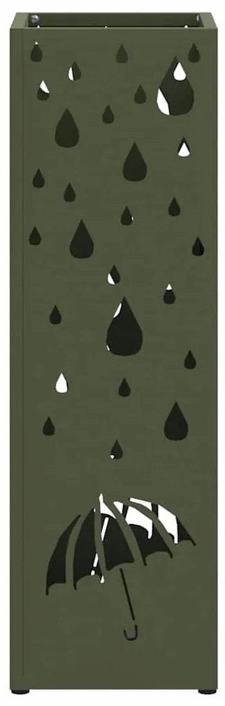 Suporte para Guarda-Chuva Verde-Azeitona Metal Médio