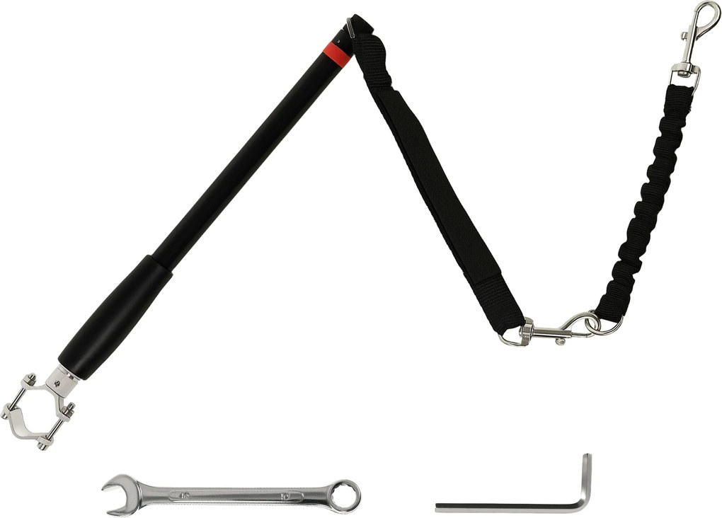 PawHut Trela para bicicleta para cão 124 cm, trela de exercício para cães, fácil de instalar e removível, aço e poliéster, preto | Aosom Portugal