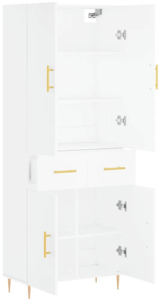 Armário alto 69,5x34x180 cm derivados de madeira branco