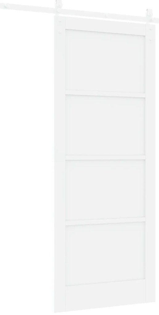 Porta Deslizante vidaXL com Conjunto de Ferragens Branca 86x211 cm Mad