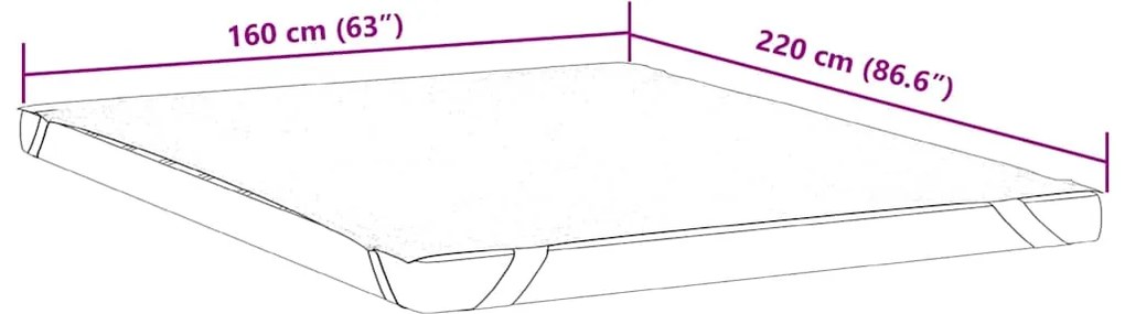Protetor de colchão impermeável 160x220 cm branco