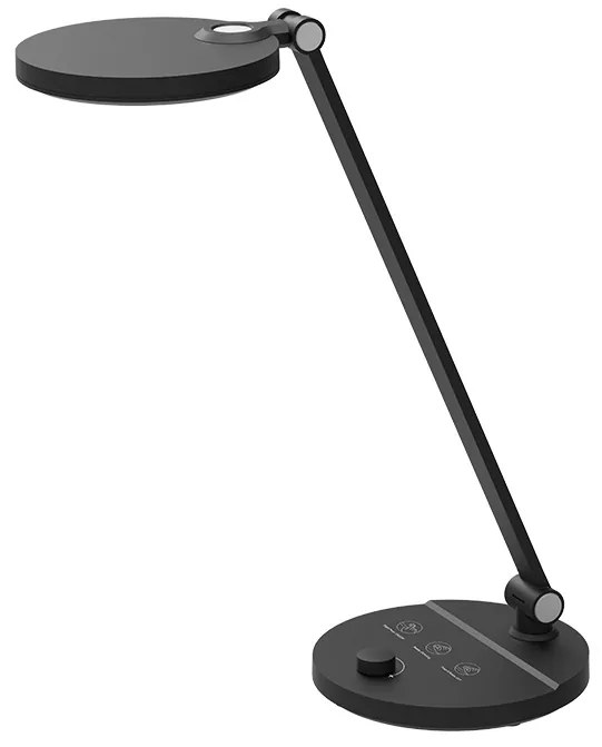 Candeeiro de Escritorio Q-Connect Secretária Profissional Abs 80 Leds 7 W com Interruptor Cor Preto