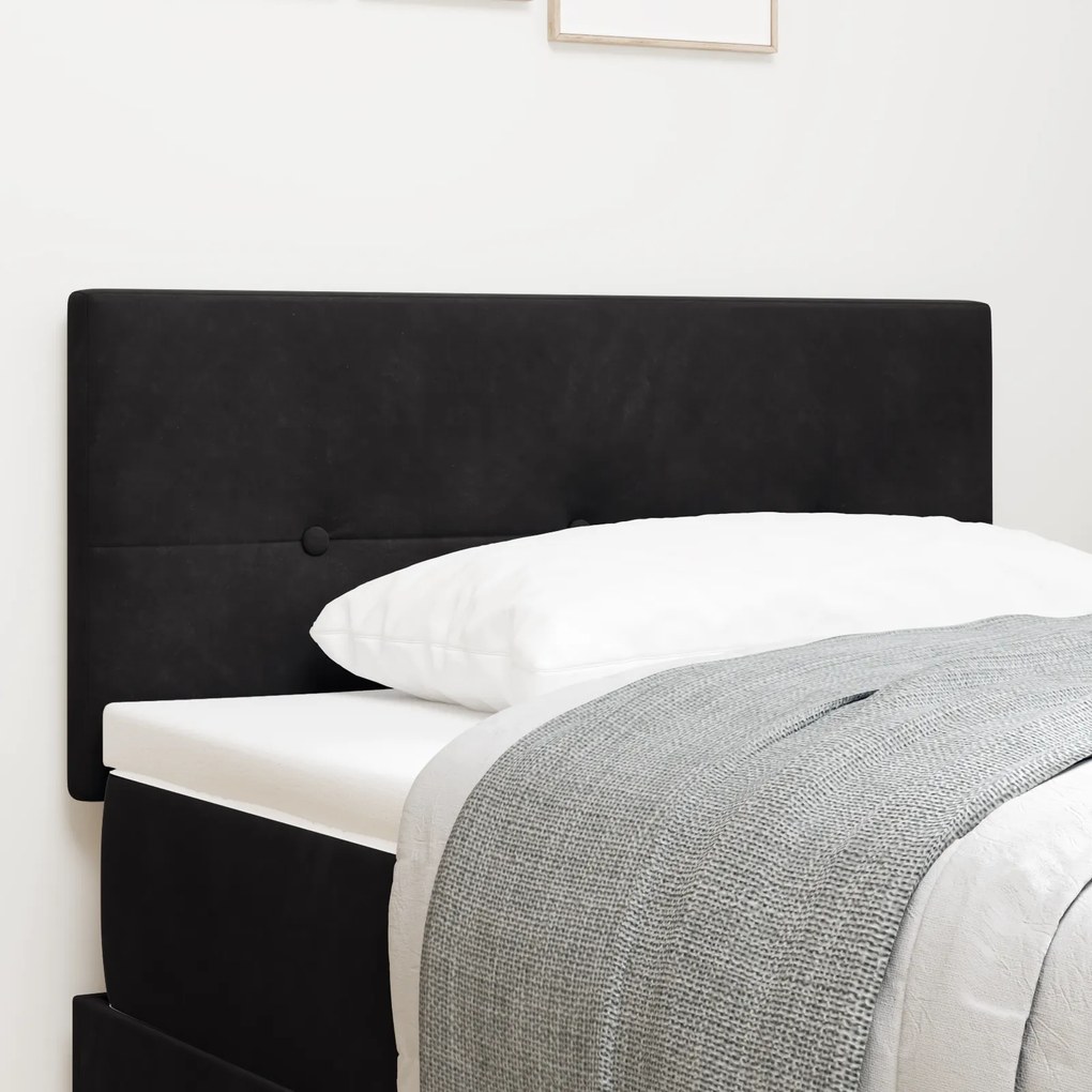 Cabeceira VidaXL Botonê Preto 90 cm Veludo