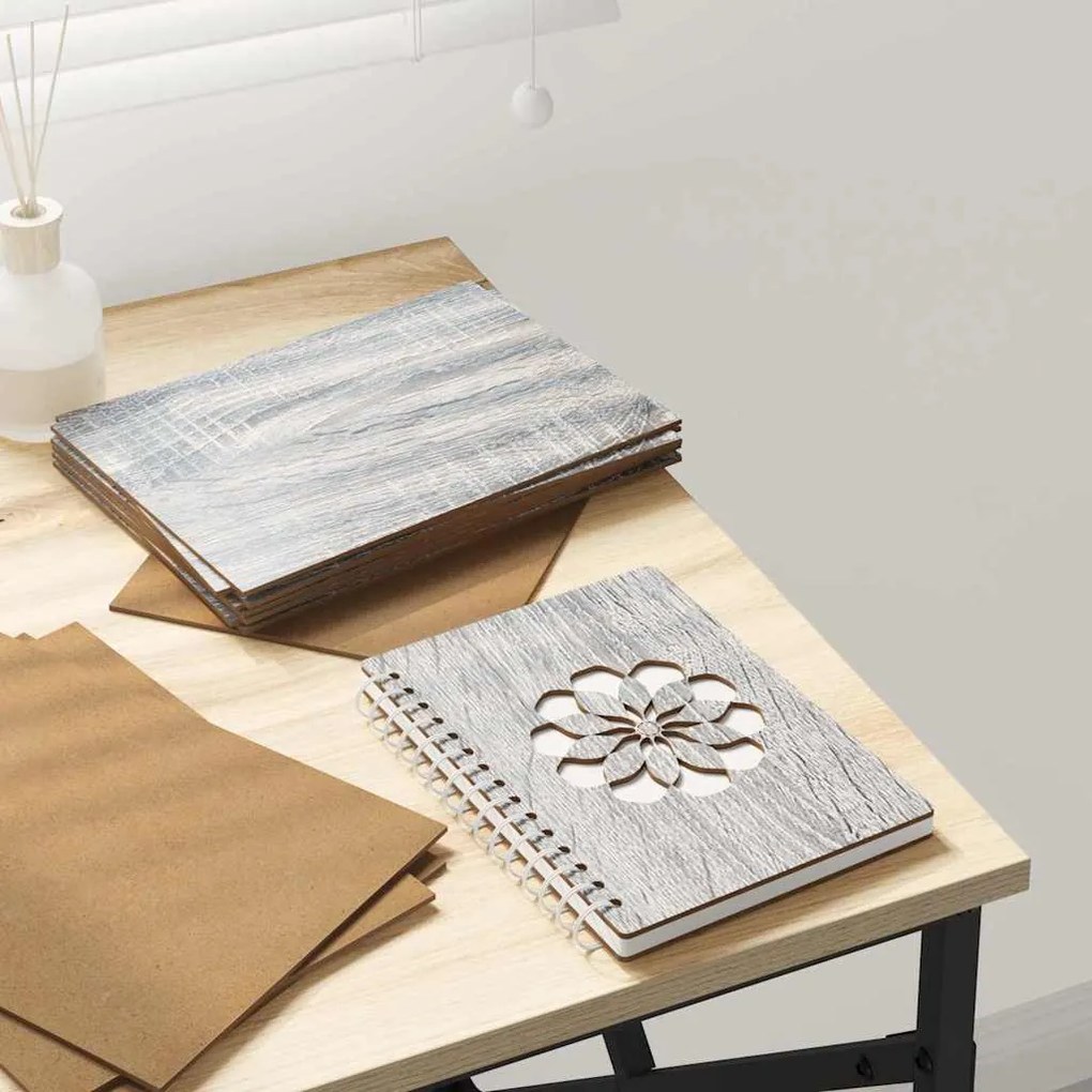 vidaXL Painéis de Decoração 50 pcs Cinza Sonoma 15 x 21 x 0.27 cm