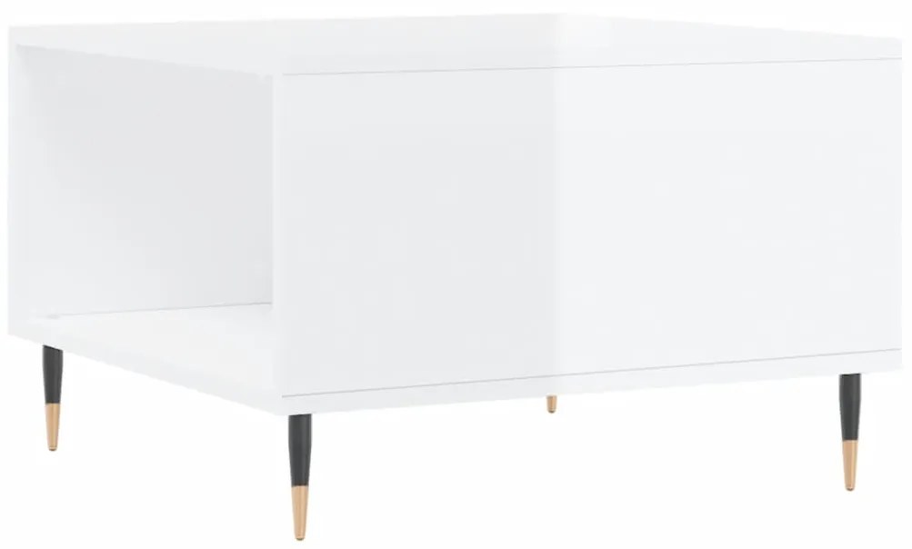 Mesa de centro 55x55x36,5 cm derivados madeira branco brilhante