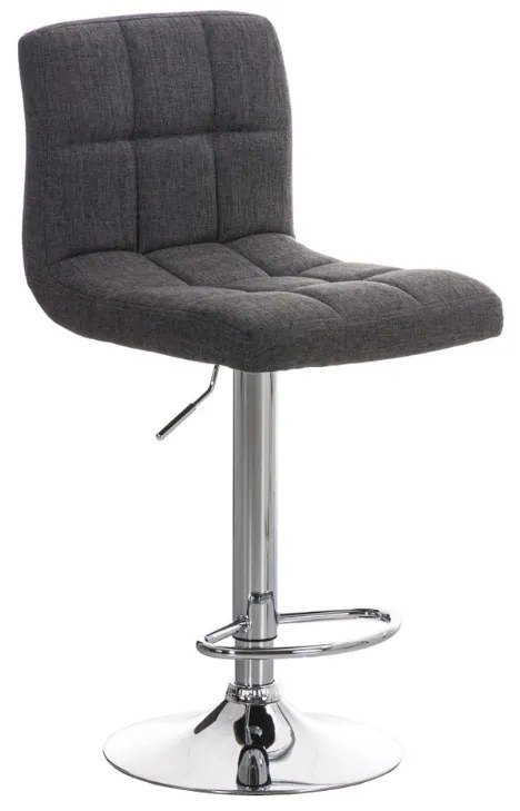 Banco de bar Peru em tecido 46 x 94-114 x 47 cm Cinzento