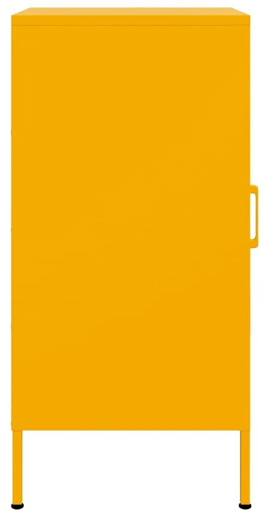Aparador 36x39x79 cm aço amarelo mostarda