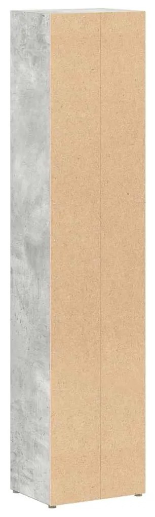 Armários CD 2 pcs 21x16x93,5cm contraplacado cinzento cimento