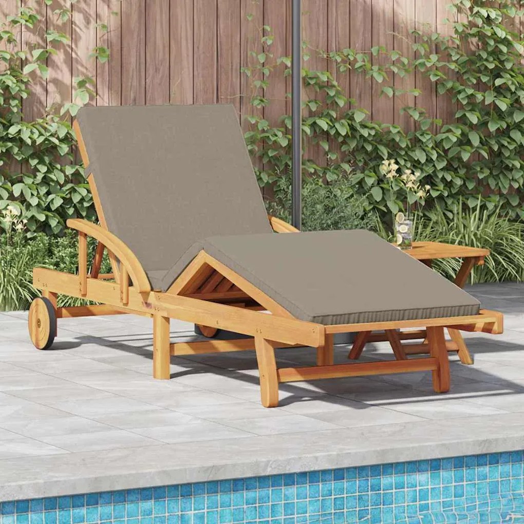 vidaXL Espreguiçadeira 2 pcs Cinzento-acastanhado 40 x 40 x 40cm