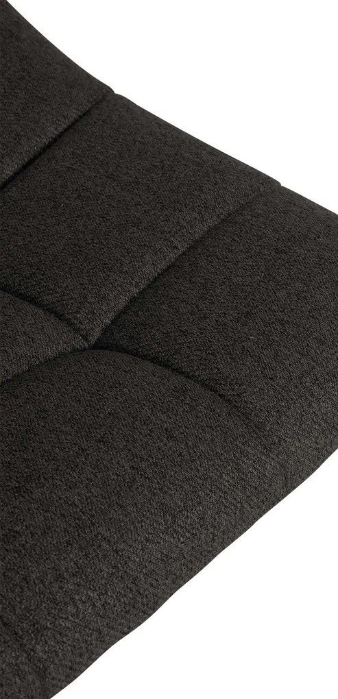 Banco de bar Jerry em tecido com estrutura preta 87-108,5 x 43 x 46,5 cm Preto