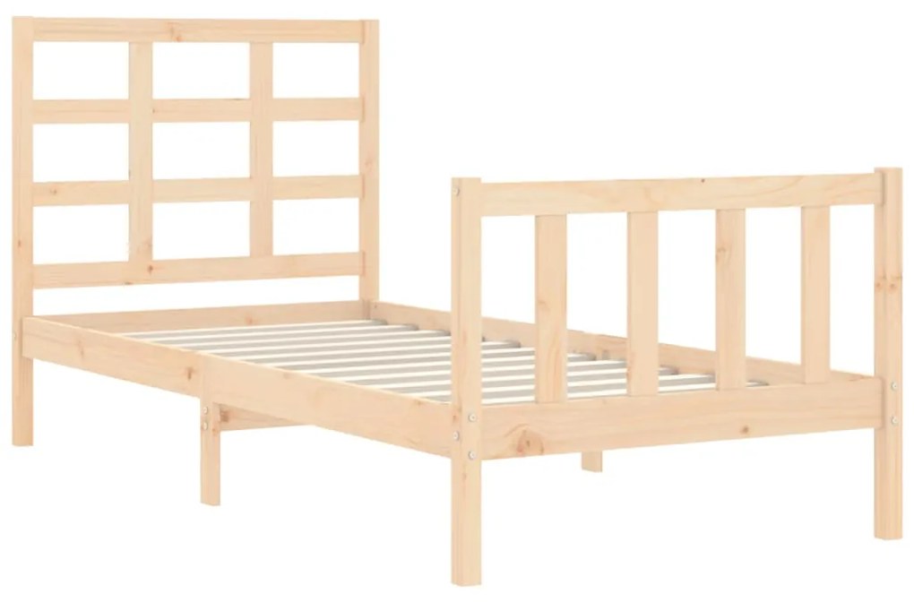 Cama sem colchão 100x200 cm madeira de pinho maciça
