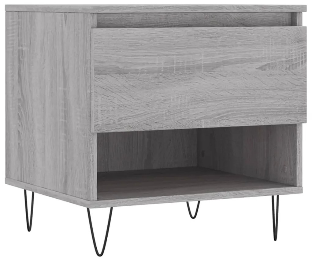 Mesas de centro 2 pcs 50x46x50cm deriv. madeira cinzento sonoma