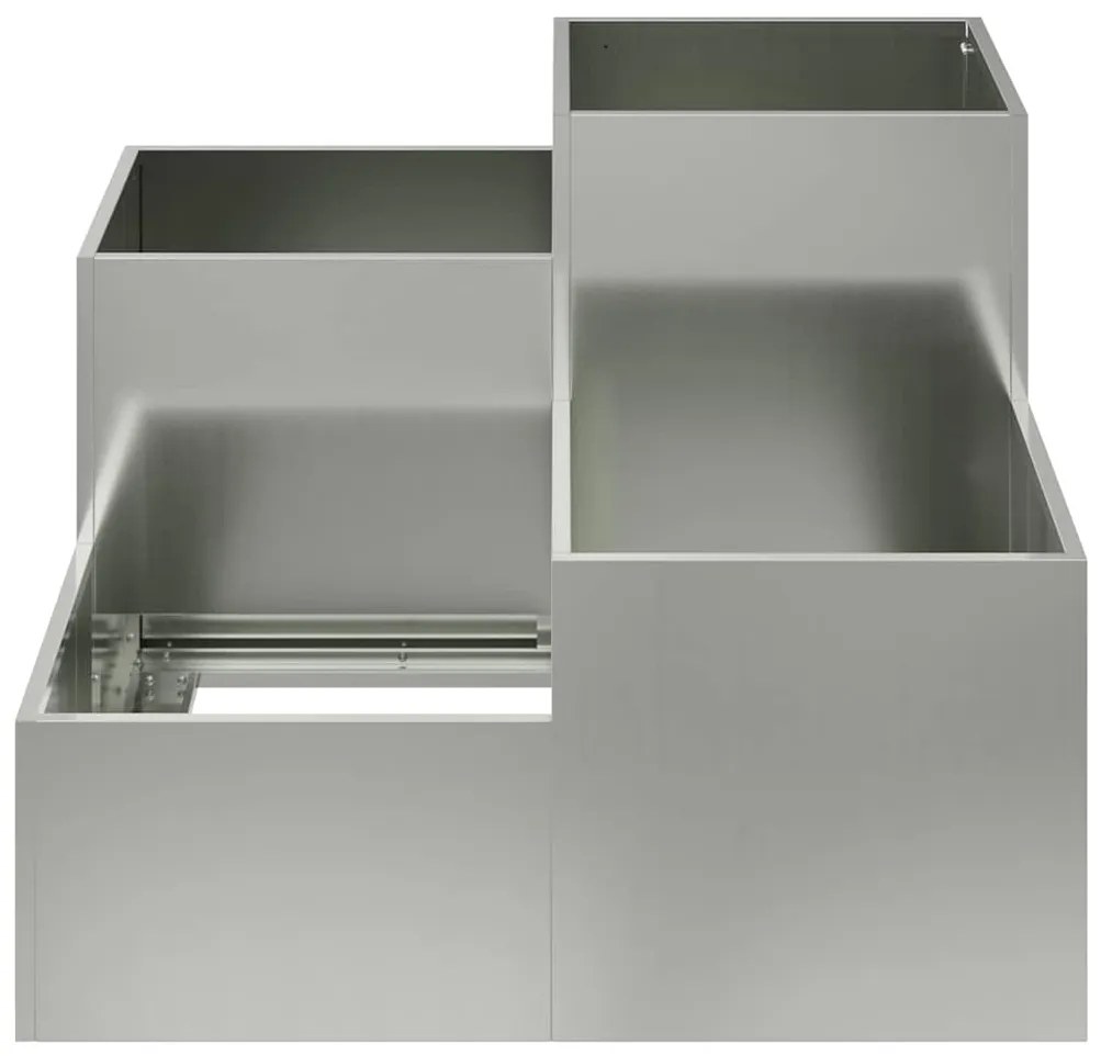 Plantador de Jardim vidaXL 100x100x60 cm Aço Galvanizado