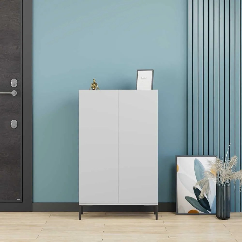 Aparador "Alba" - Branco - 72x119x34cm - Design Moderno